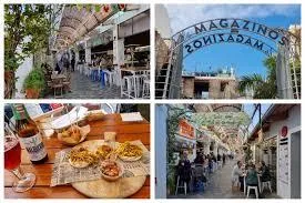 De gezellige Magazinos foodhall in Dénia