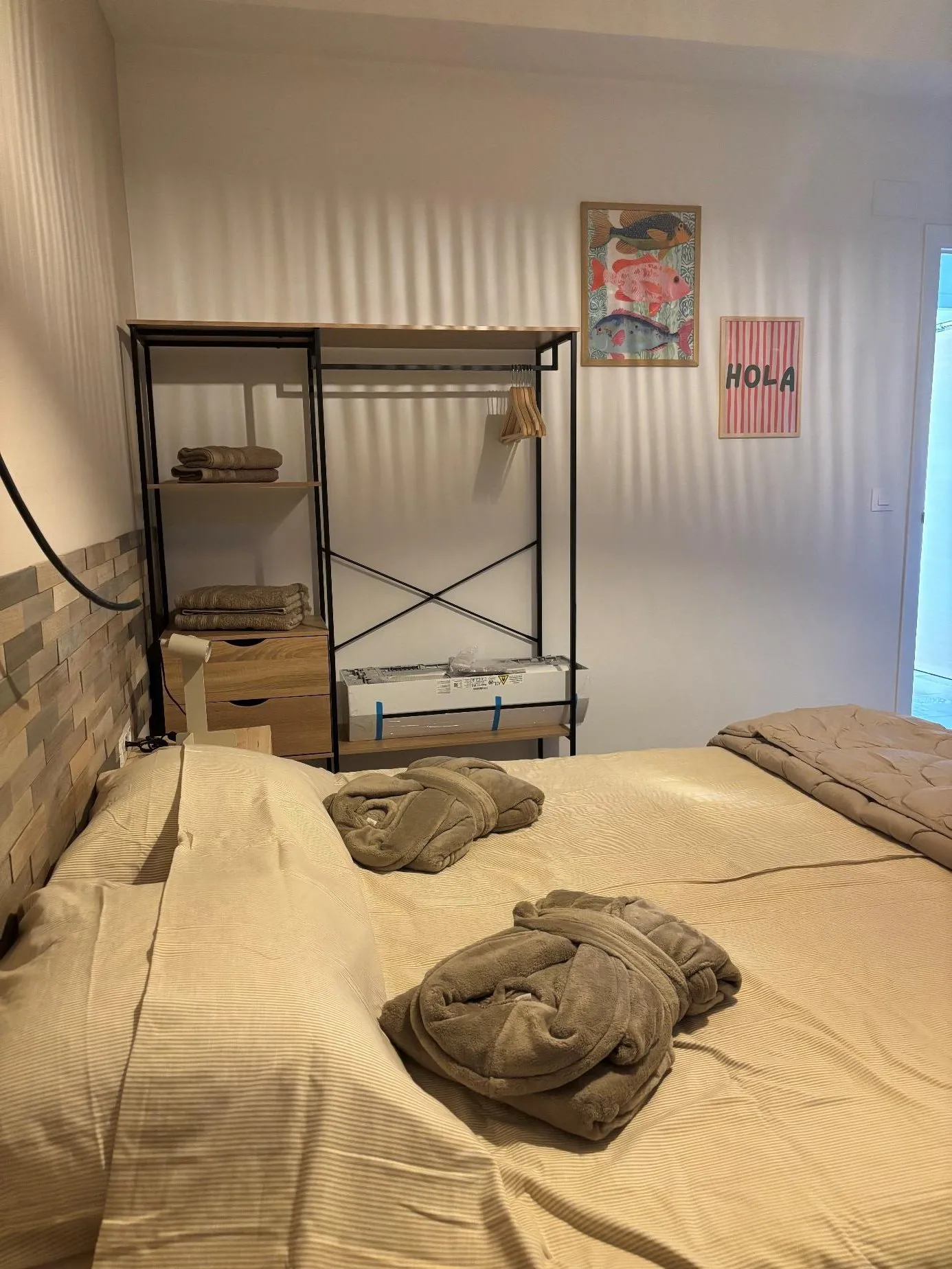 Slaapkamer met twee eenpersoonsbedden